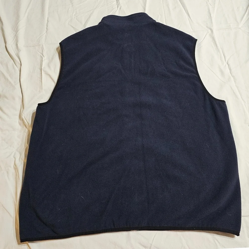 Izod Fleece Vest XXL Blue‎ Full Zip Pockets Golf